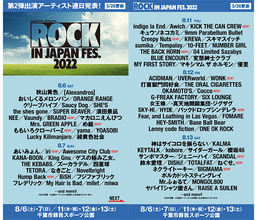 ももいろクローバーZ、Creepy Nuts、SCANDALらが出演決定「ROCK IN JAPAN FESTIVAL 2022」第2弾出演アーティスト出揃う