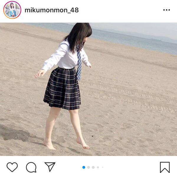 Hkt48 田中美久 現役最後の海辺制服ショットに 最高です 天使か 永遠に見ていたなぁー と大反響 年3月9日 エキサイトニュース