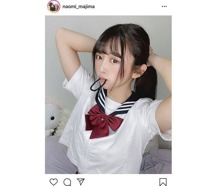 真島なおみ ポニーテールの制服ショットを公開 めっちゃ綺麗 好きすぎ 年5月12日 エキサイトニュース