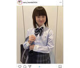「本田紗来、初々しい制服姿で「今日は中学校の入学式でした！」」の画像1
