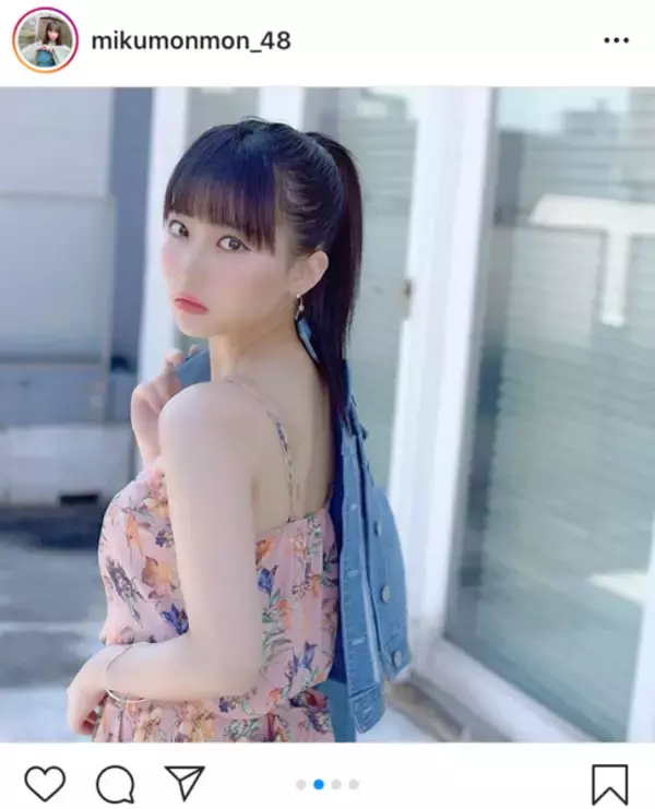 「HKT48 田中美久、キャミソール＆ポニーテールで夏に衣替え！「元気を届けれるように私も頑張りたい」」の画像