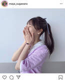 「SKE48 菅原茉椰、「オンライントーク会」で好評のポニーテール写真を披露！「幸せそうな笑顔」「笑顔がとっても素敵です」」の画像2