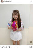 「NMB48 白間美瑠、ピンクのストライプユニフォームで阪神VS中日戦の始球式に登場！」の画像2