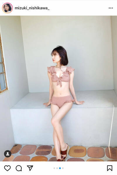 西川瑞希 フリルが可愛いcherie Monaの水着姿を披露 可愛い水着 毎年かわいい 21年6月5日 エキサイトニュース