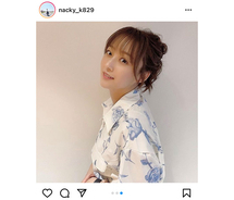 SKE48 鎌田菜月、お団子ヘアで魅せる夏コーデに反響「涼しげで良い感じ」