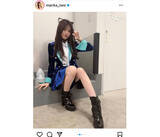 「SKE48 谷真理佳、猫耳ヘア＆美脚見せで魅惑の上目遣い」の画像1
