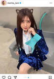 「SKE48 谷真理佳、猫耳ヘア＆美脚見せで魅惑の上目遣い」の画像6