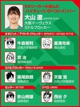 【ハイキュー‼×SVリーグ】大山遼が『ハイキュー‼』ベストメンバーに選んだ、憧れのミドルブロッカーとは？ 「相手を存分に煽ってほしい」