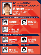 【ハイキュー‼×SVリーグ】若泉佳穂の「憧れ」はウシワカ、「推し」は赤葦京治　ミスのあとのタスクフォーカスに共感