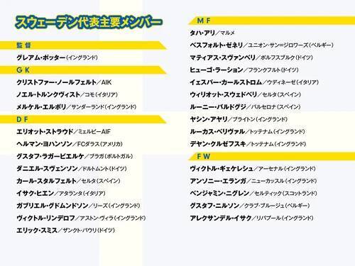 サッカー日本代表に難敵出現　ワールドカップ３戦目の相手スウェーデンは隠れたタレント集団
