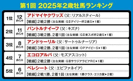 【競馬予想】朝日杯FS、ホープフルＳの勝ち馬は？　そのヒントが隠されている「２歳牡馬ランキング」