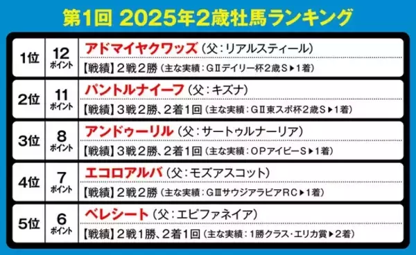 「【競馬予想】朝日杯FS、ホープフルＳの勝ち馬は？　そのヒントが隠されている「２歳牡馬ランキング」」の画像