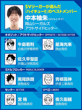 【ハイキュー‼×SVリーグ】 中本柚朱のベストメンバーは"つなぐ"チーム　音駒好きとしては、孤爪研磨が苦しむ一戦が推し