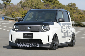 N-ONE e:をチューンしたスーパーワンを無限とホンダアクセスがイジった！　要はメチャクチャ熱い弾丸EVが生まれる予感!!