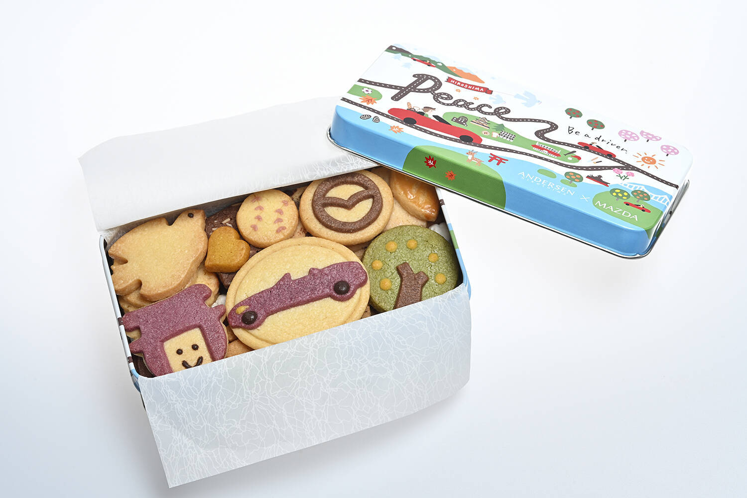 ロードスターで広島の名所を巡る焼菓子！　マツダとアンデルセンのコラボで誕生したピースフルなクッキーを発売