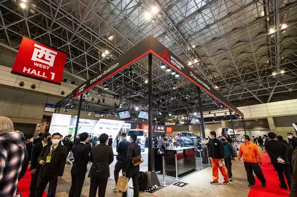 名門ラリーアート復活に大注目の軽EVも初披露！　話題のクルマがずらり揃った三菱ブース【東京オートサロン2022】