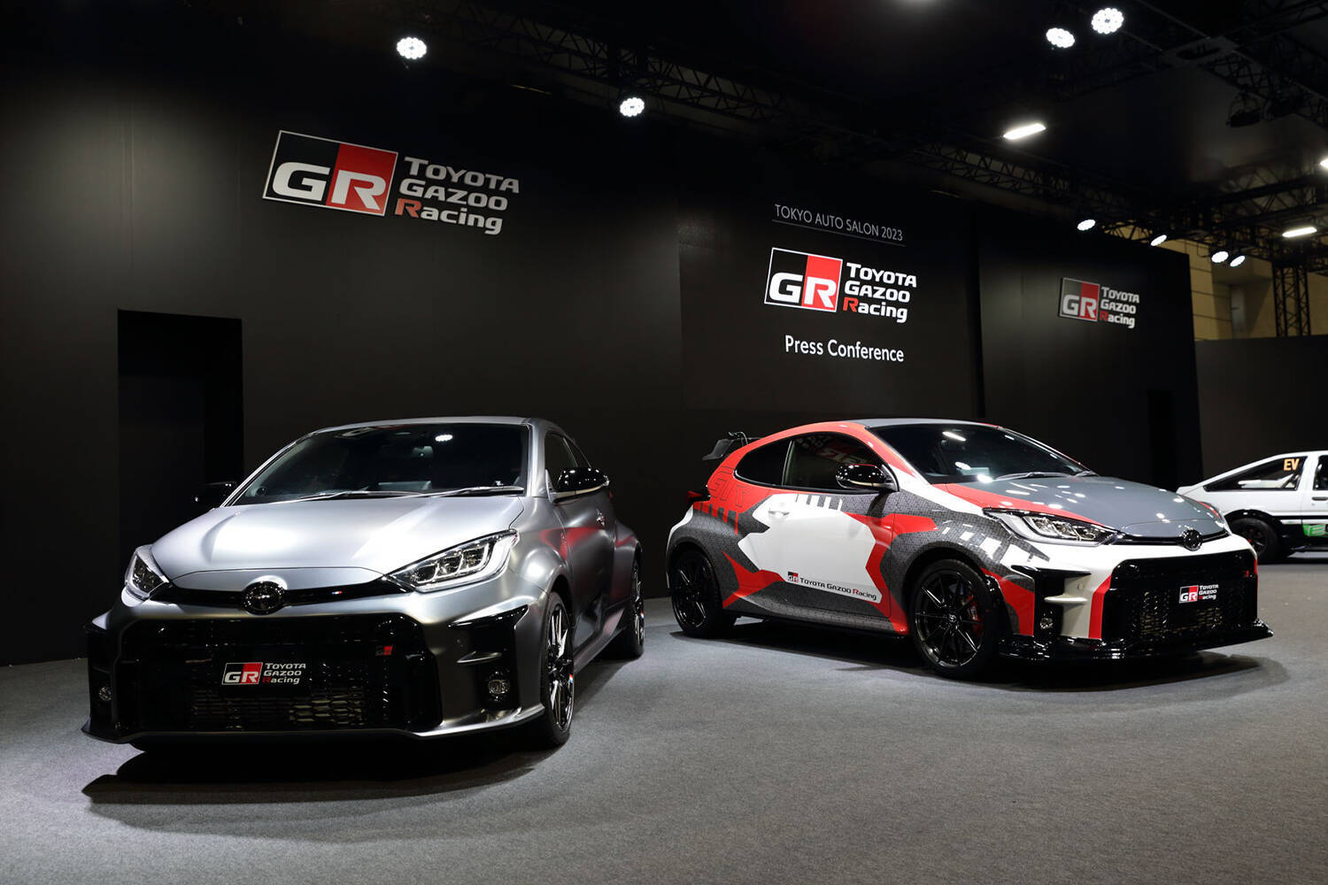 ２台のAE86は「4AGの水素エンジン」と「MTのEV」だった！　豊田章男社長の「クルマ好きを誰ひとり置いていきたくない！」の声に胸熱【東京オートサロン2023】