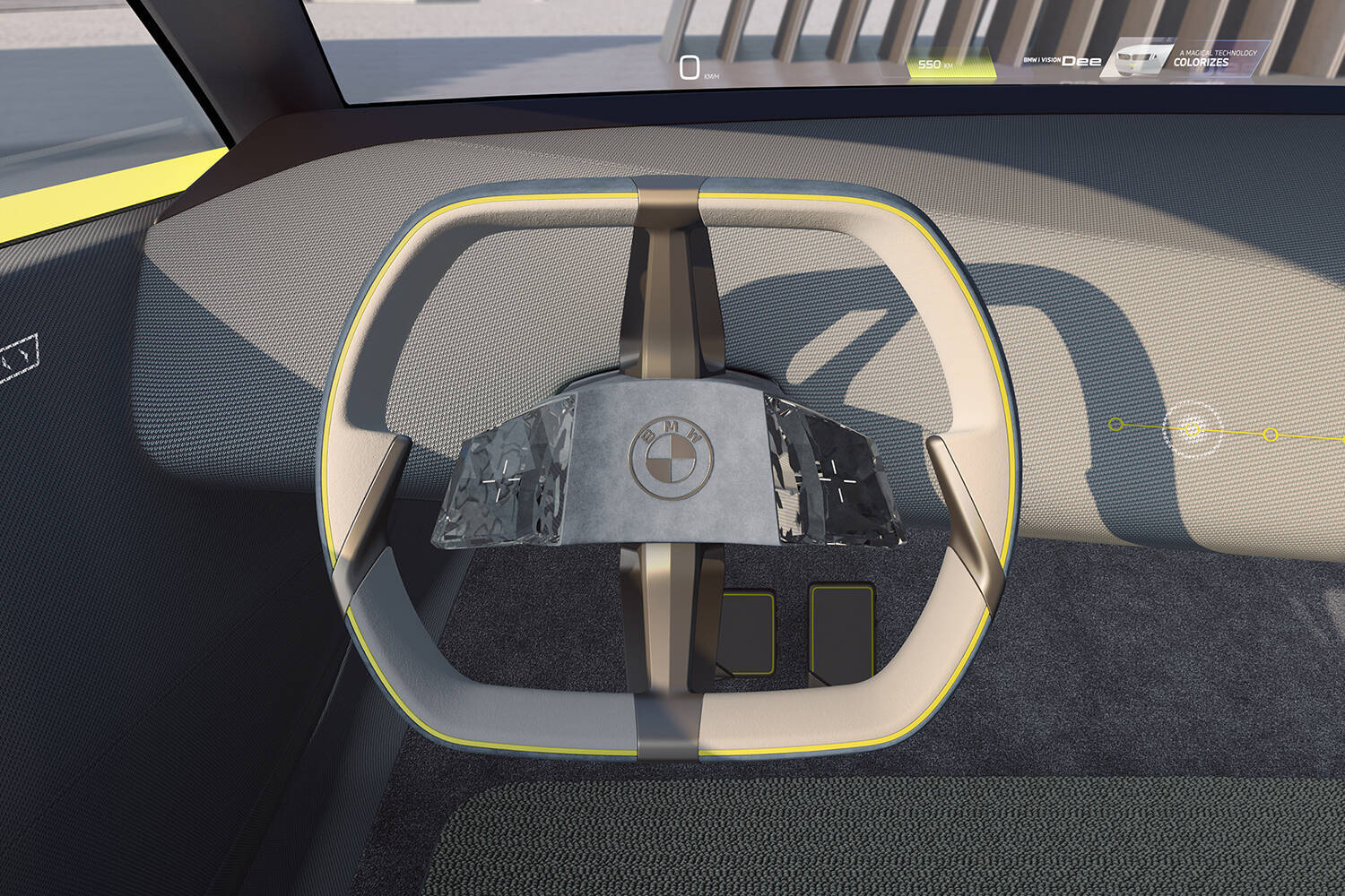 これがBMWの未来のクルマだ！　ヘッドライトとキドニーグリルが一体化した斬新スタイルの「BMW i Vision Dee」を公開