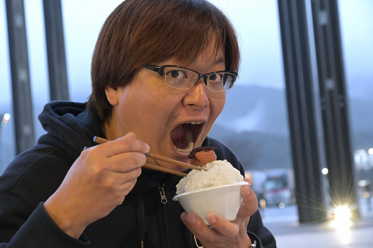 電気自動車なら米も炊けるぞっ！　ってわけでEVならではの旅の楽しみ方を提案！　WEB CARTOP編集部員が大阪→東京出張の間にSA・PAで「ご飯に合うおかず」を探して実食してみた