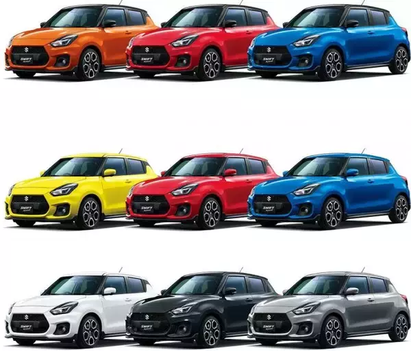 「スズキ・スイフトが改良で安全装備を充実！　カラーバリエーションの充実や外観デザインも一部変更」の画像