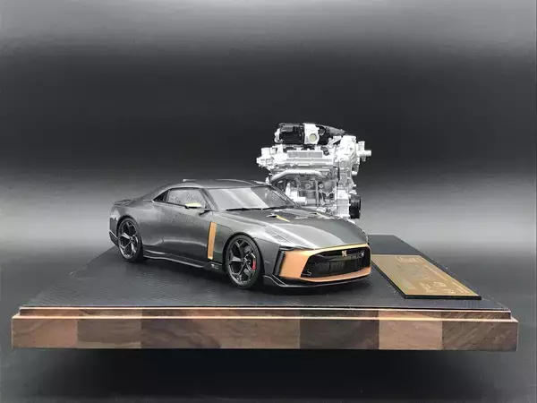 「Nissan GT-R50 by Italdesign」とVR38DETT型エンジンを忠実にモデル化！　実車と同じく販売台数は50台