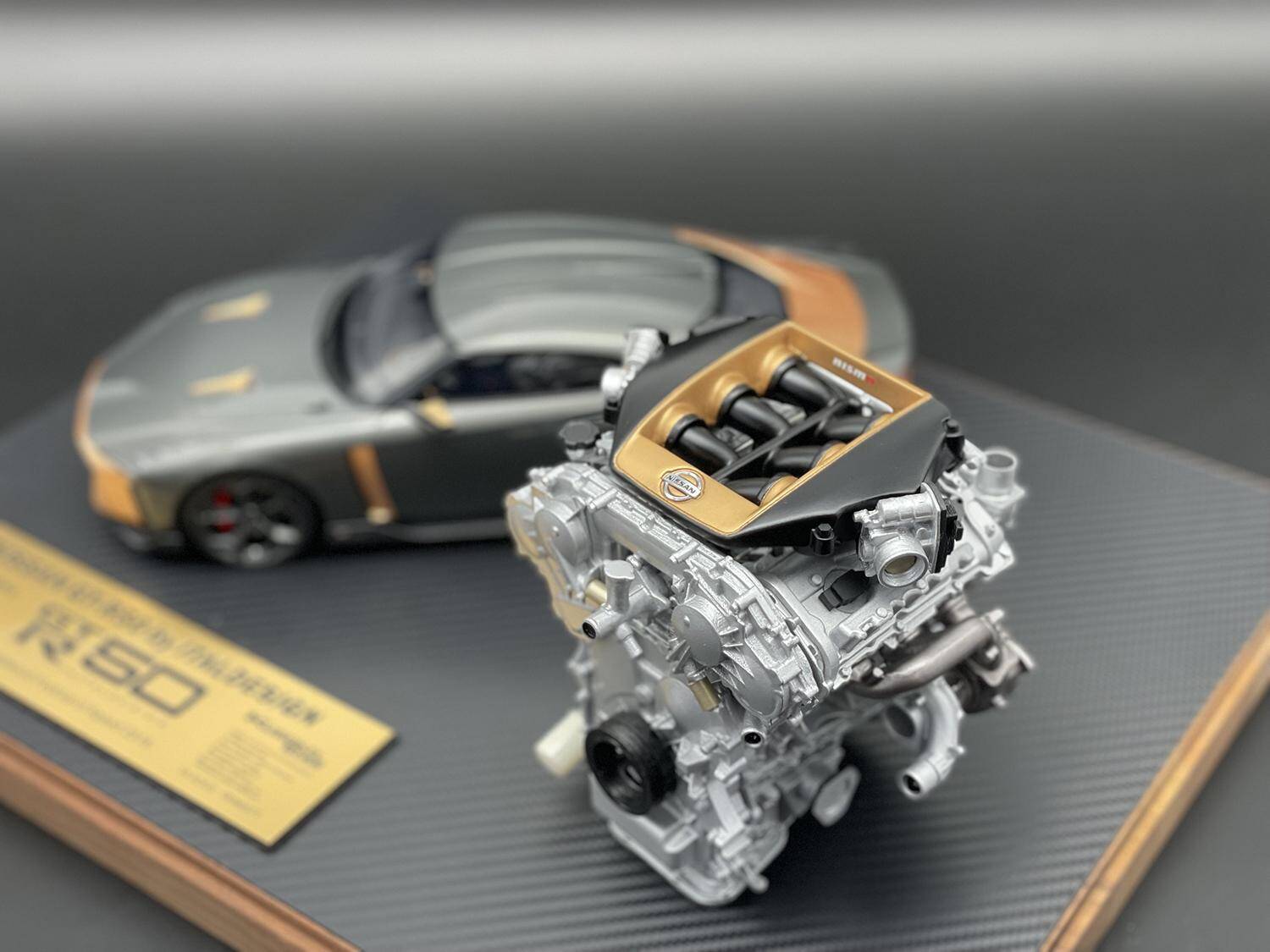 「Nissan GT-R50 by Italdesign」とVR38DETT型エンジンを忠実にモデル化！　実車と同じく販売台数は50台