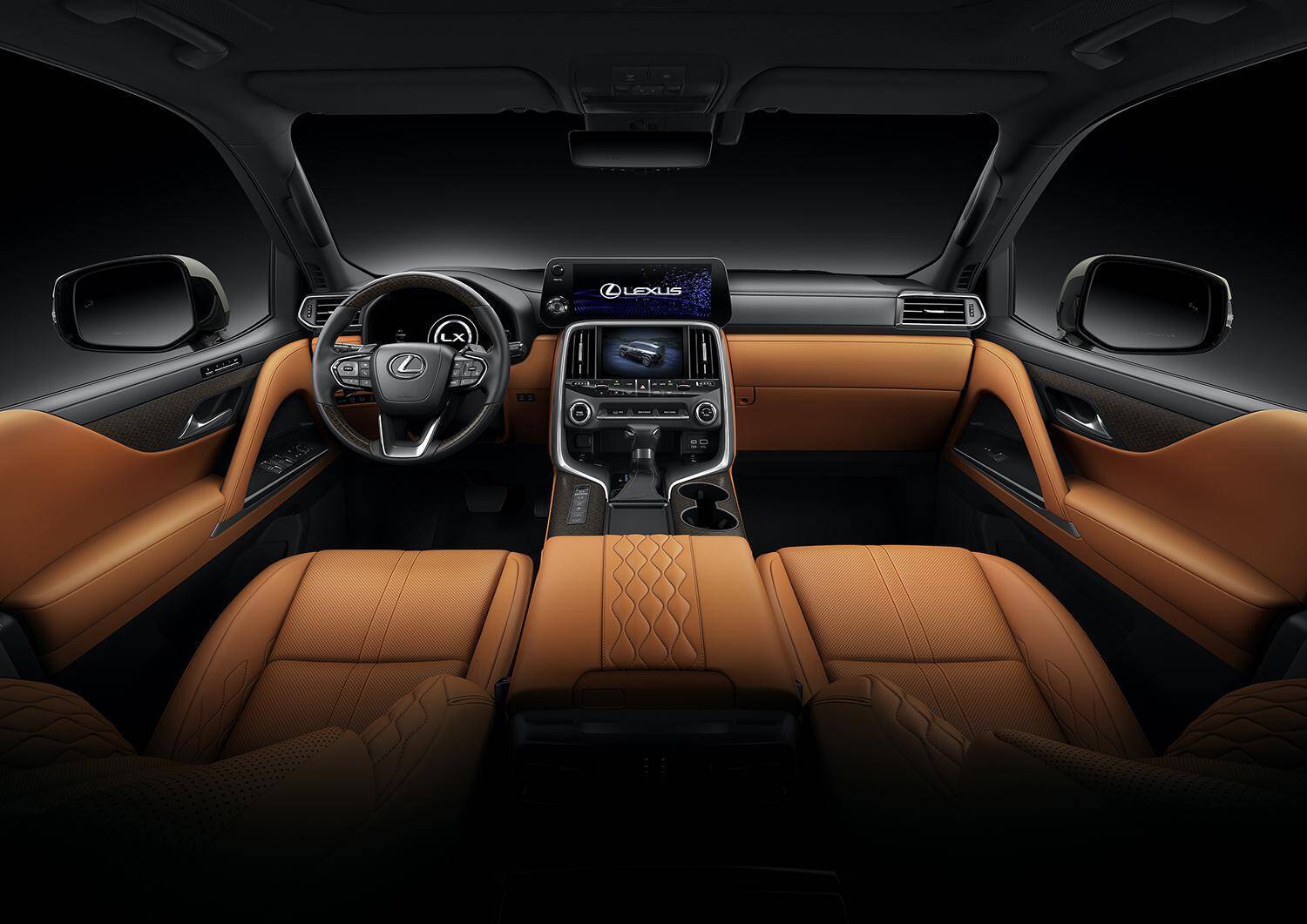 7組のフローティングバーによる新スピンドルグリルで超オラ顔！　日本発売は2022年初頭予定のレクサスLXを公開