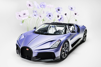 愛娘向けに作った花柄シートに花柄ウイングのキュートなクルマ……だが中身は1600馬力で最高速450km/hの怪物ブガッティってどんだけアンマッチ!?