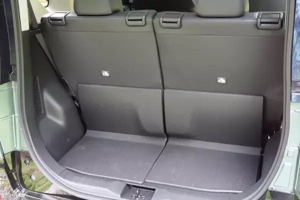 「話題の「デリカミニ」の使える度がヤバイ！　大人２人＋愛犬の泊まり旅の荷物が余裕で積める衝撃」の画像