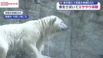 男鹿水族館で子どもたちがエサやり体験　飼育員の仕事に触れて楽しく魚の生態学ぶ　/秋田
