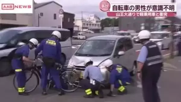 軽乗用車が自転車をはねる　自転車の男性が意識のない状態で病院に搬送　秋田市