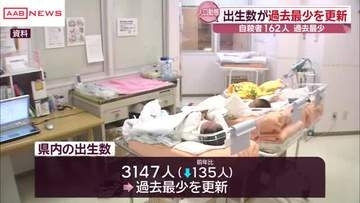 人口動態統計　秋田県の出生数が過去最少更新　出生率は31年連続全国最下位