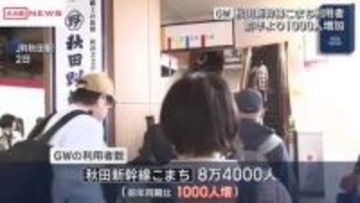 ＧＷ期間の秋田新幹線こまち　８万４０００人利用　前年比１０００人増