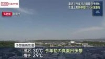 湯沢市で今年初の真夏日予想　高気圧に覆われ秋田県内は朝から気温上昇　熱中症対策を