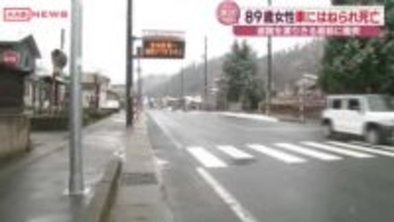 国道を渡っていた８９歳女性が車にはねられ死亡　秋田・湯沢市