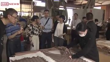 海外への販路拡大へ秋田県産木材をＰＲ　台湾企業が商談ツアーで能代に