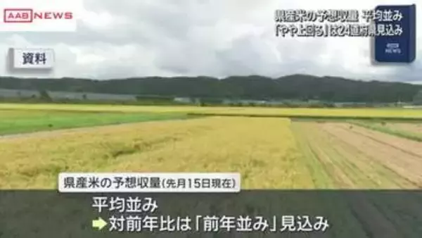 秋田県産米の予想収量 「平均並み」　「やや上回る」は24道府県の見込み