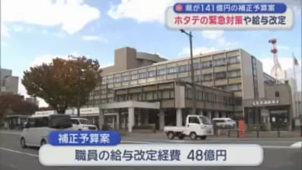 県が141億円の補正予算案　ホタテの緊急対策や給与改定