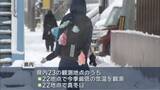 「青森県内各地で降雪　寒い一日に」の画像1