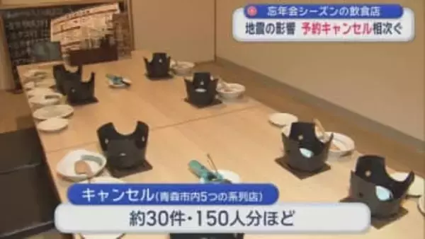 忘年会シーズンの飲食店　地震の影響　予約キャンセル相次ぐ／青森市