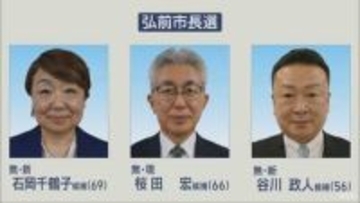 弘前市長選　3人が立候補