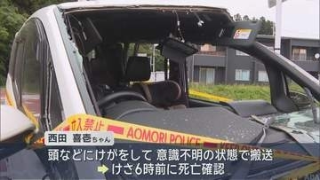 8日青森県三沢市で乗用車とトラックが衝突　重体の0歳の赤ちゃん死亡