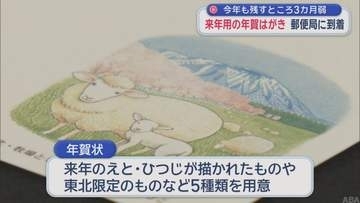 2027年用「年賀はがき」郵便局に到着　発行枚数年々減少