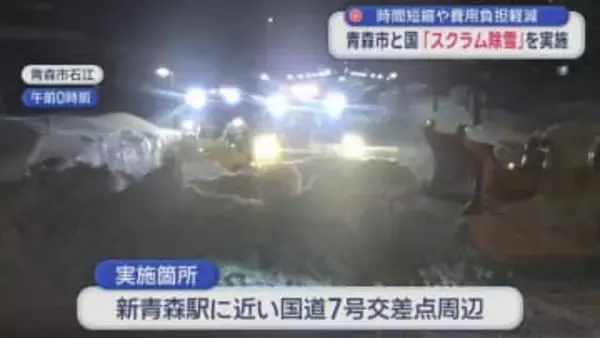 時間短縮や費用負担軽減　青森市と国　「スクラム除雪」を実施