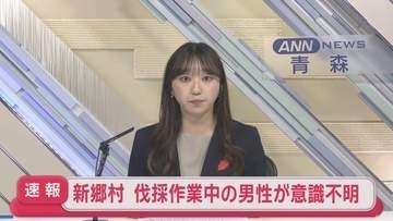 【速報】伐採作業中の男性が意識不明／青森・新郷村
