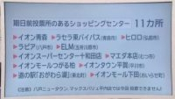 【30秒でわかる期日前投票】　場所