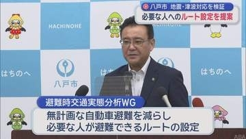 「車避難」必要な人へのルート設定を提案　八戸市の地震・津波対応を検証