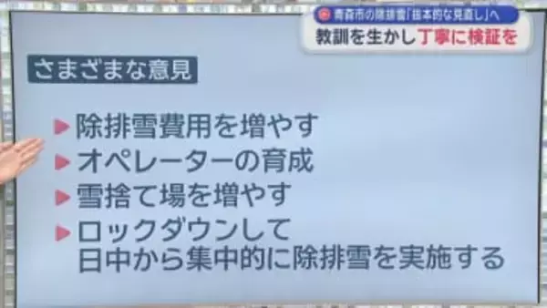 青森市の除排雪を検証②　今後の除排雪体制　方向性を探る