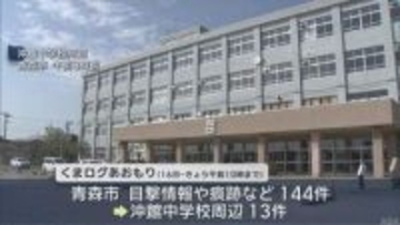 目撃情報相次ぐ クマ 中学校で対応に追われる／青森市