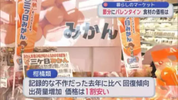 暮らしのマーケット　節分にバレンタイン　食材の価格は／青森市